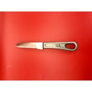 Vintage US Military Mess Knife Fixed Blade w/ Cast Aluminum Handle 7 1/4"